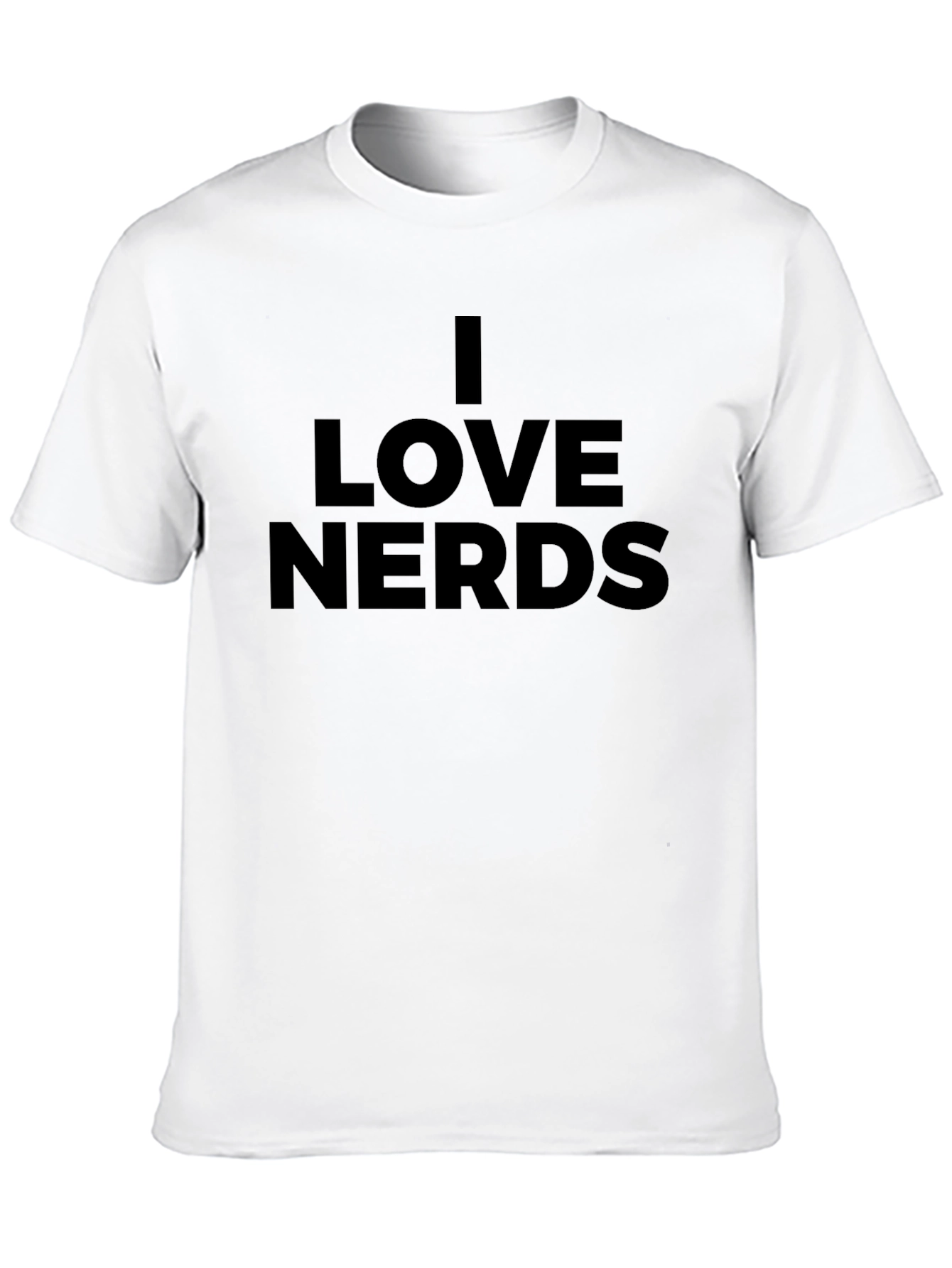 I Love Nerds Graphic T-Shirt - Black