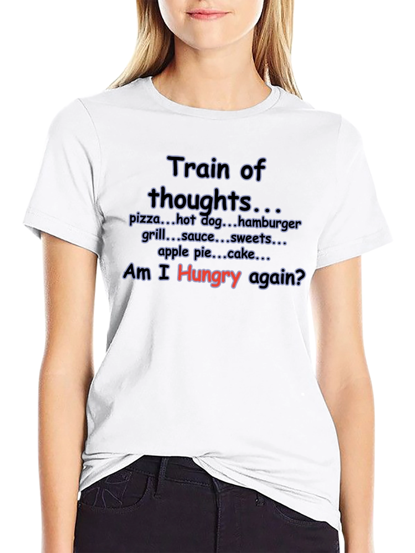 Train of Thoughts Funny Foodie T-Shirt