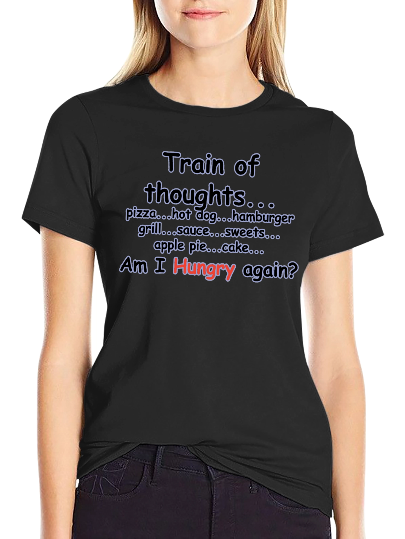 Train of Thoughts Funny Foodie T-Shirt