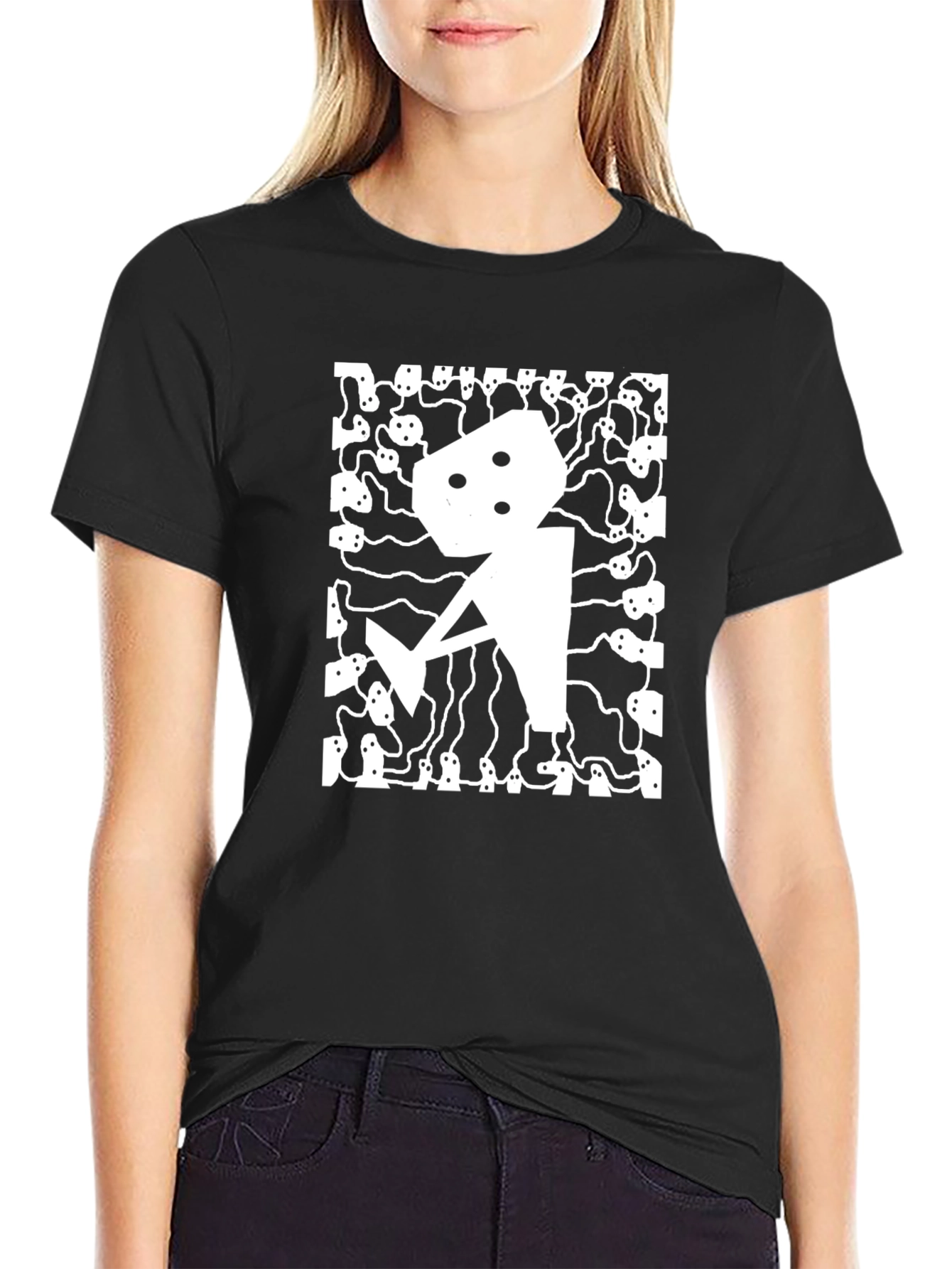 Abstract Graphic Print Mens T-Shirt