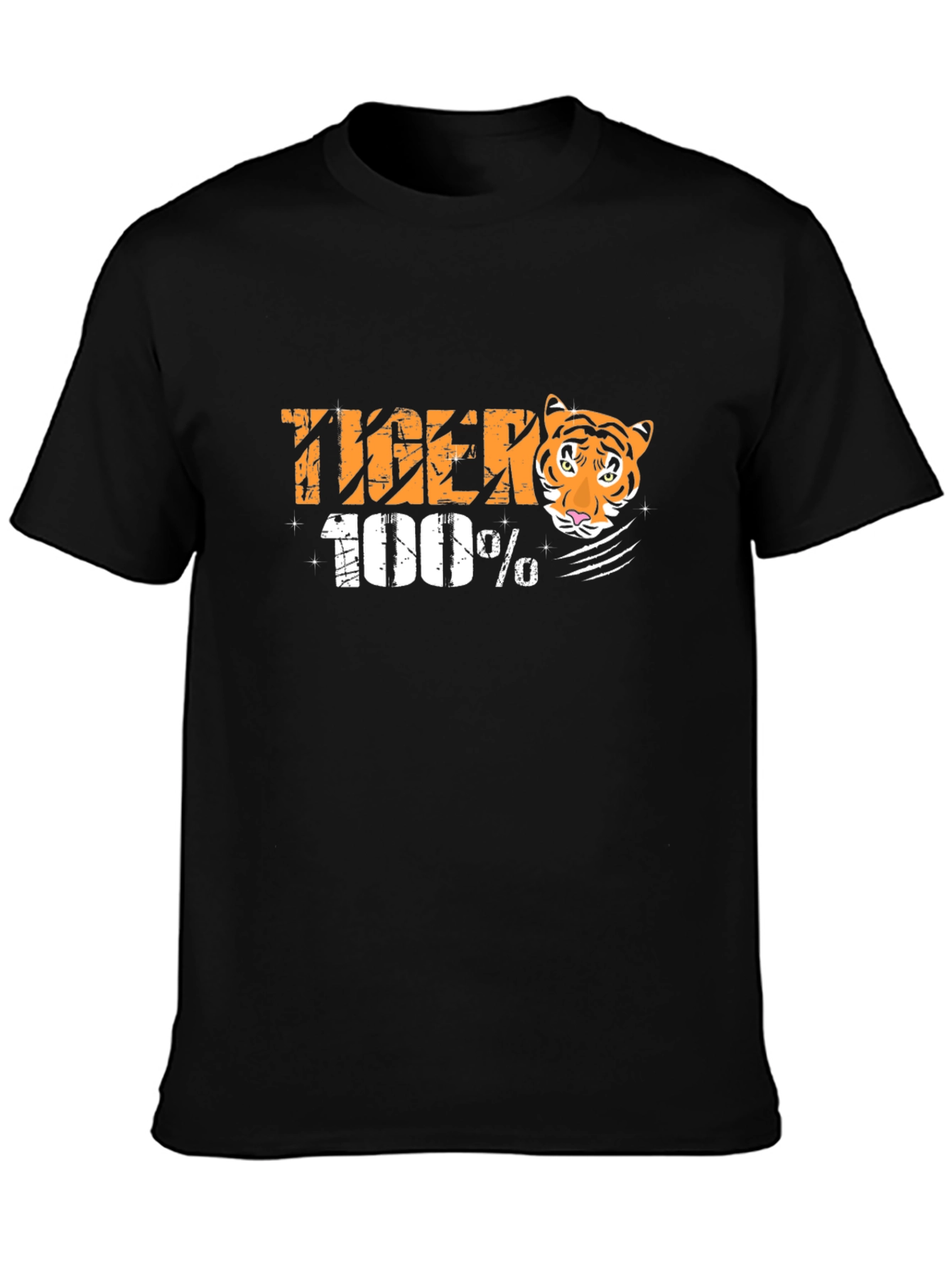 100% Tiger Graphic T-Shirt - Unisex Cotton Tee