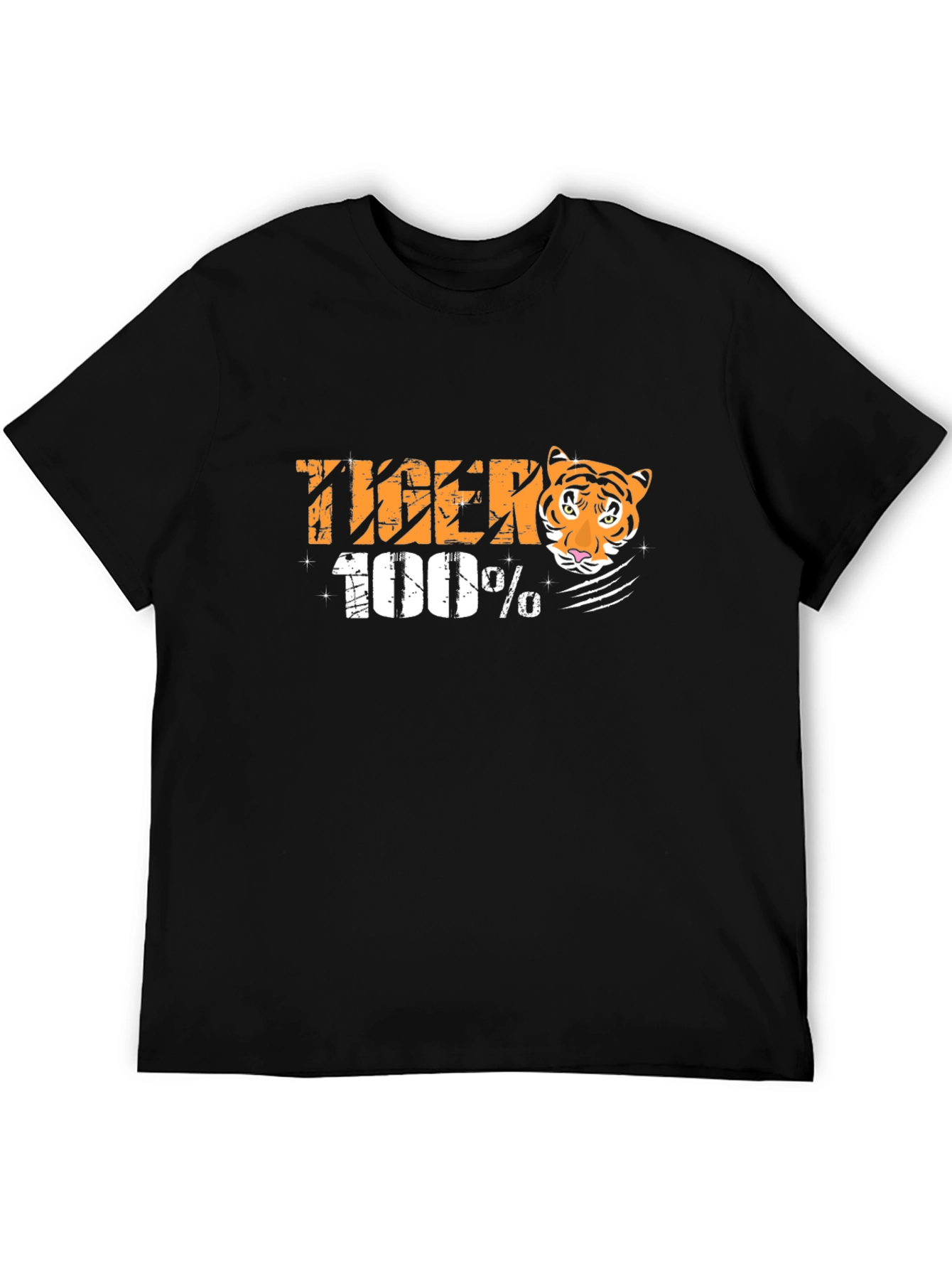 100% Tiger Graphic T-Shirt - Unisex Cotton Tee