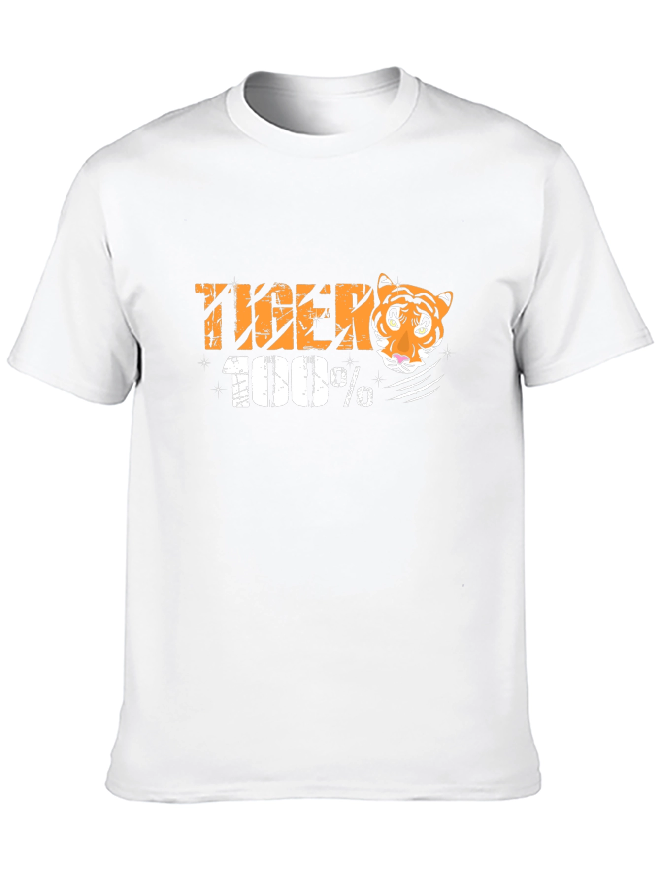 100% Tiger Graphic T-Shirt - Unisex Cotton Tee