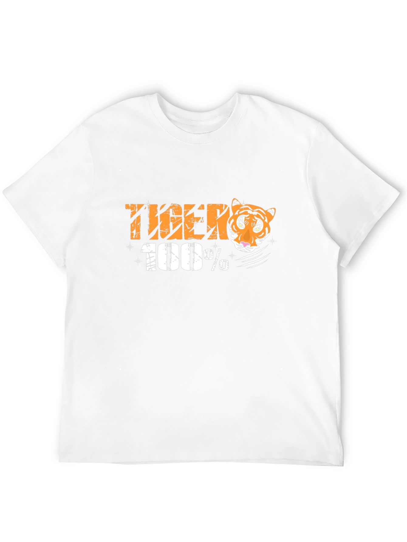 100% Tiger Graphic T-Shirt - Unisex Cotton Tee
