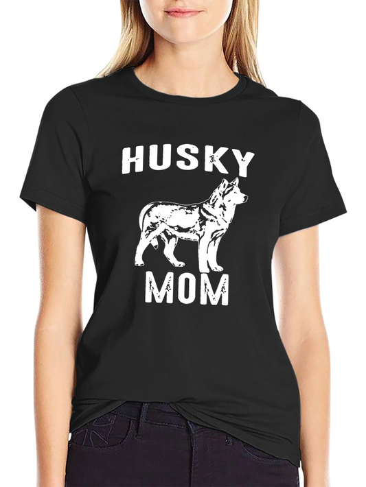 Husky Mom Graphic Tee - Perfect Gift for Dog Lovers