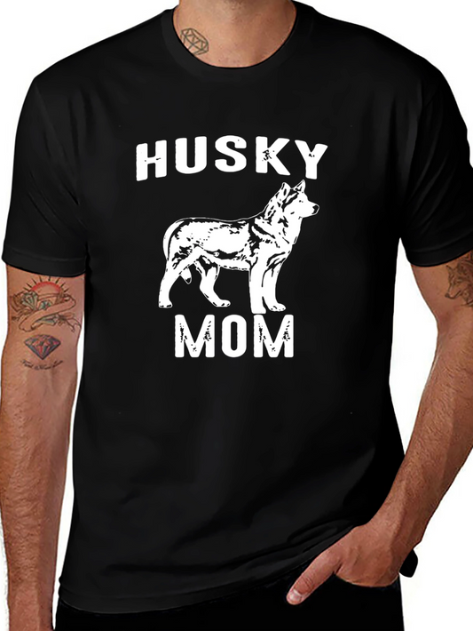 Husky Mom Graphic Tee - Perfect Gift for Dog Lovers