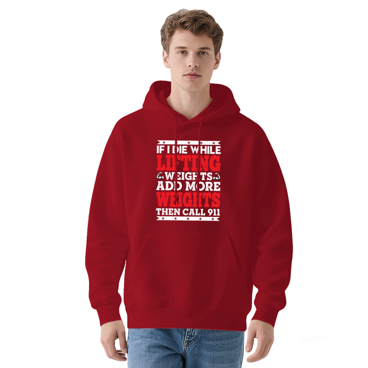 Weightlifting Funny Slogan Navy Hoodie, Ultra Comfort Gym Lover Daily Hoodie