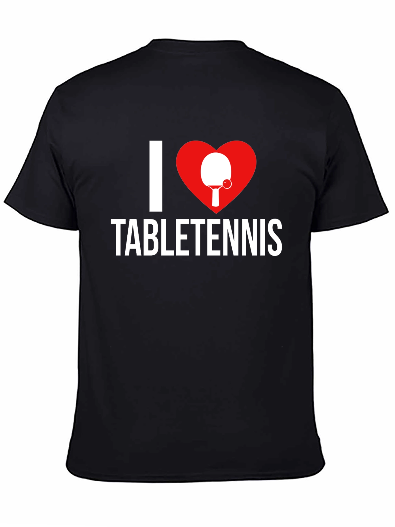 I Heart Table Tennis T-Shirt - Black