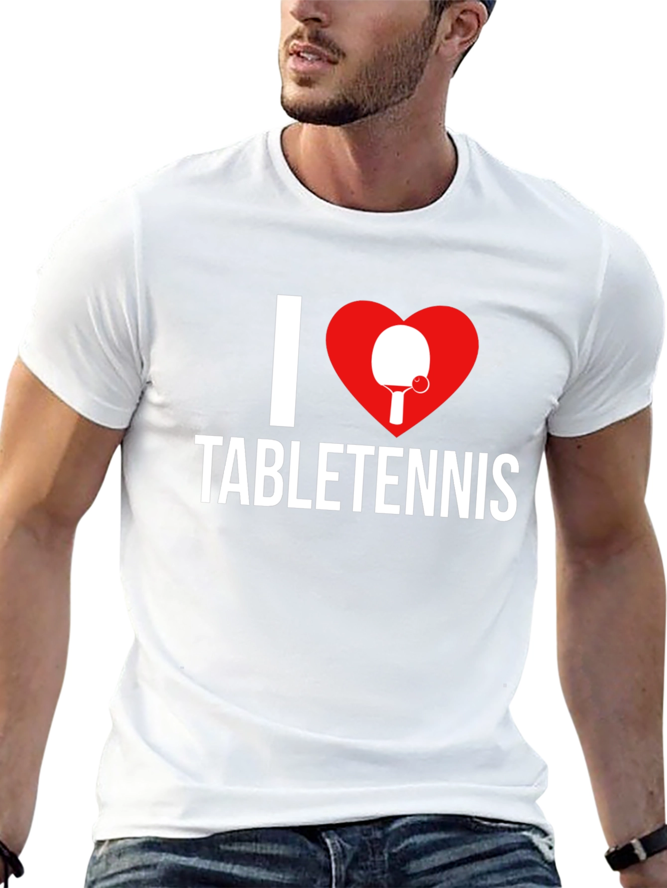 I Heart Table Tennis T-Shirt - Black