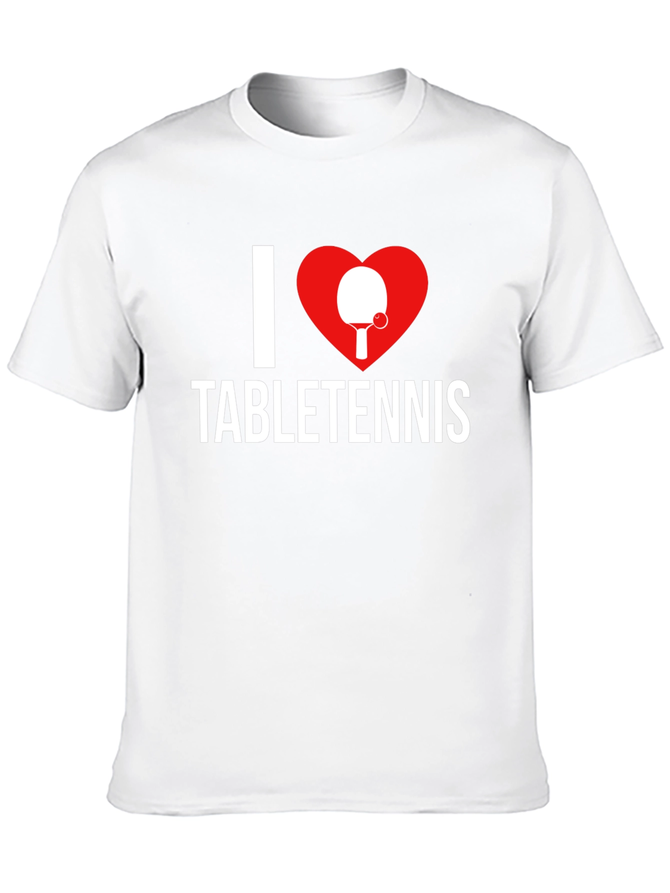 I Heart Table Tennis T-Shirt - Black