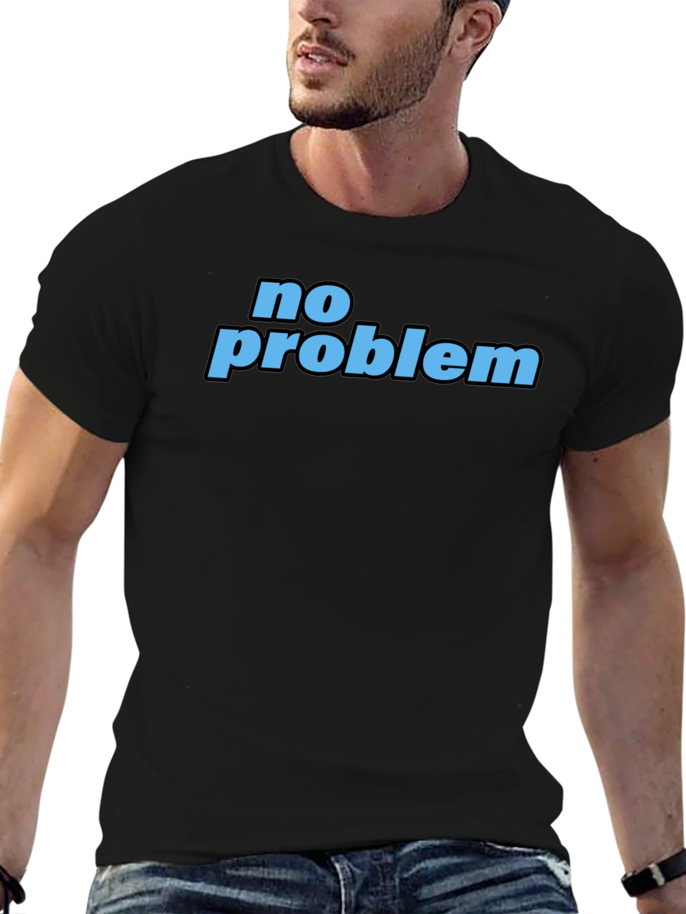 No Problem T-Shirt - Casual Black Tee