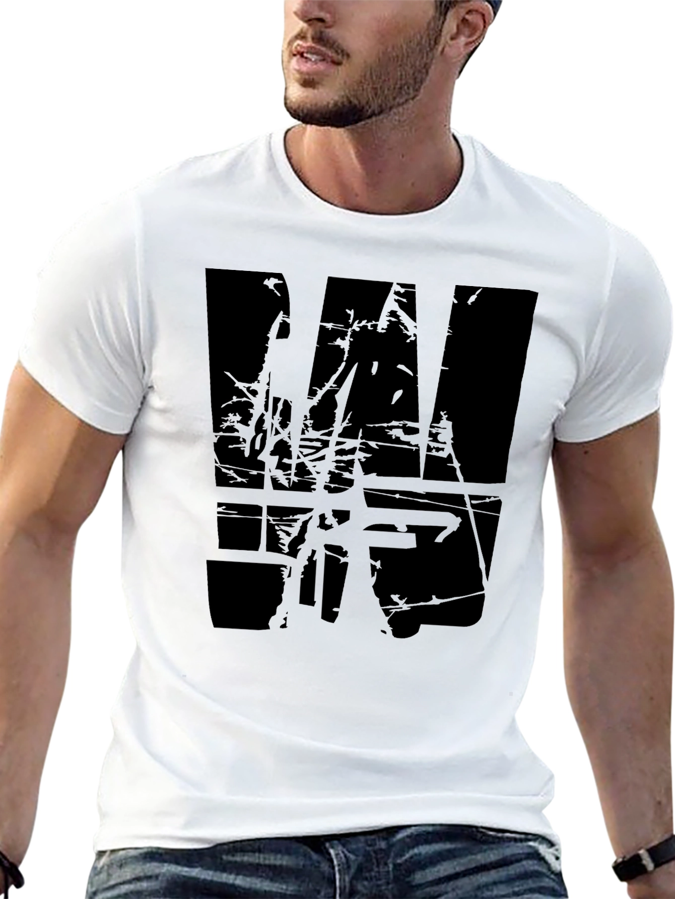 Grunge Black Graphic T-Shirt