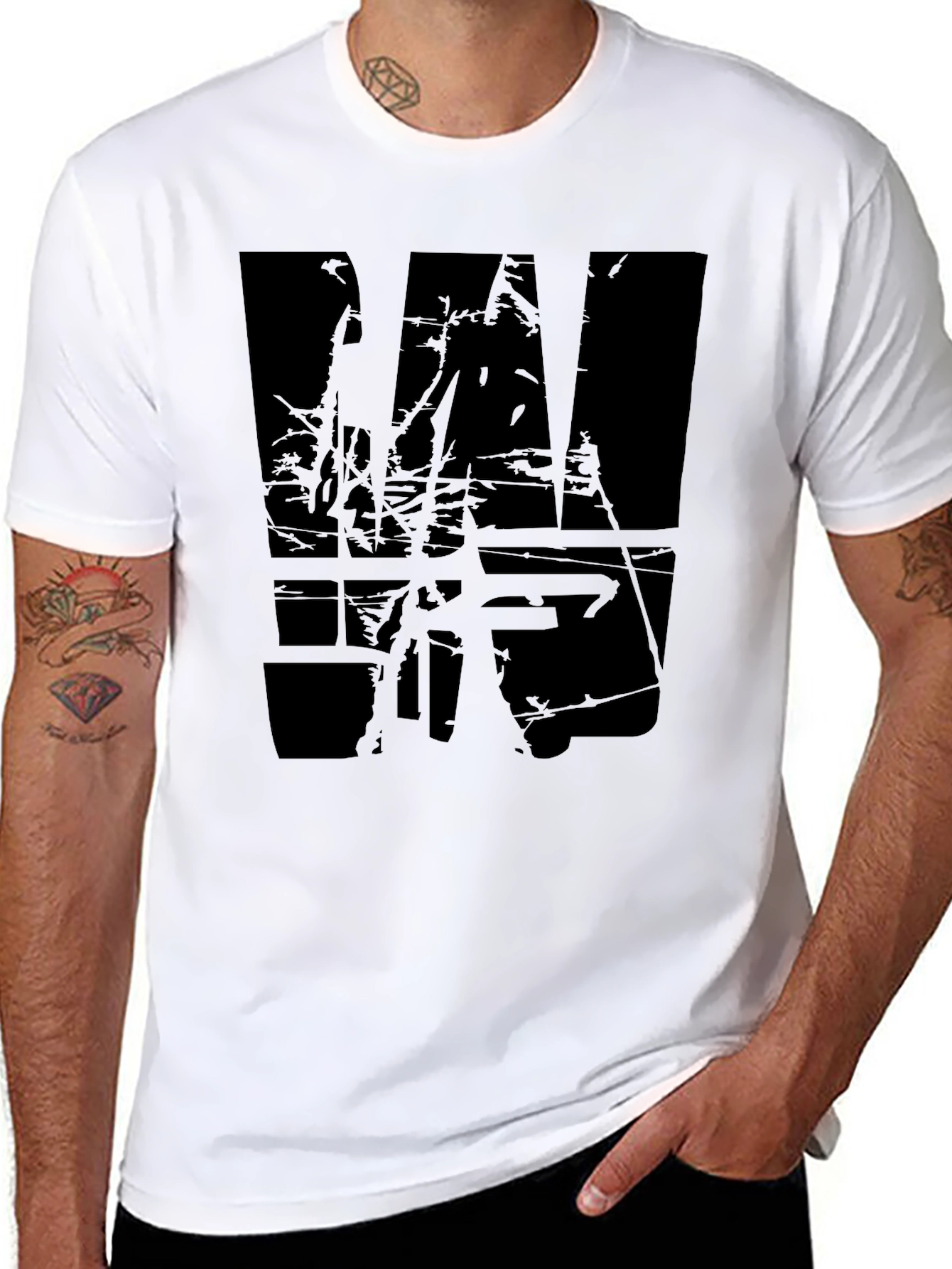 Grunge Black Graphic T-Shirt