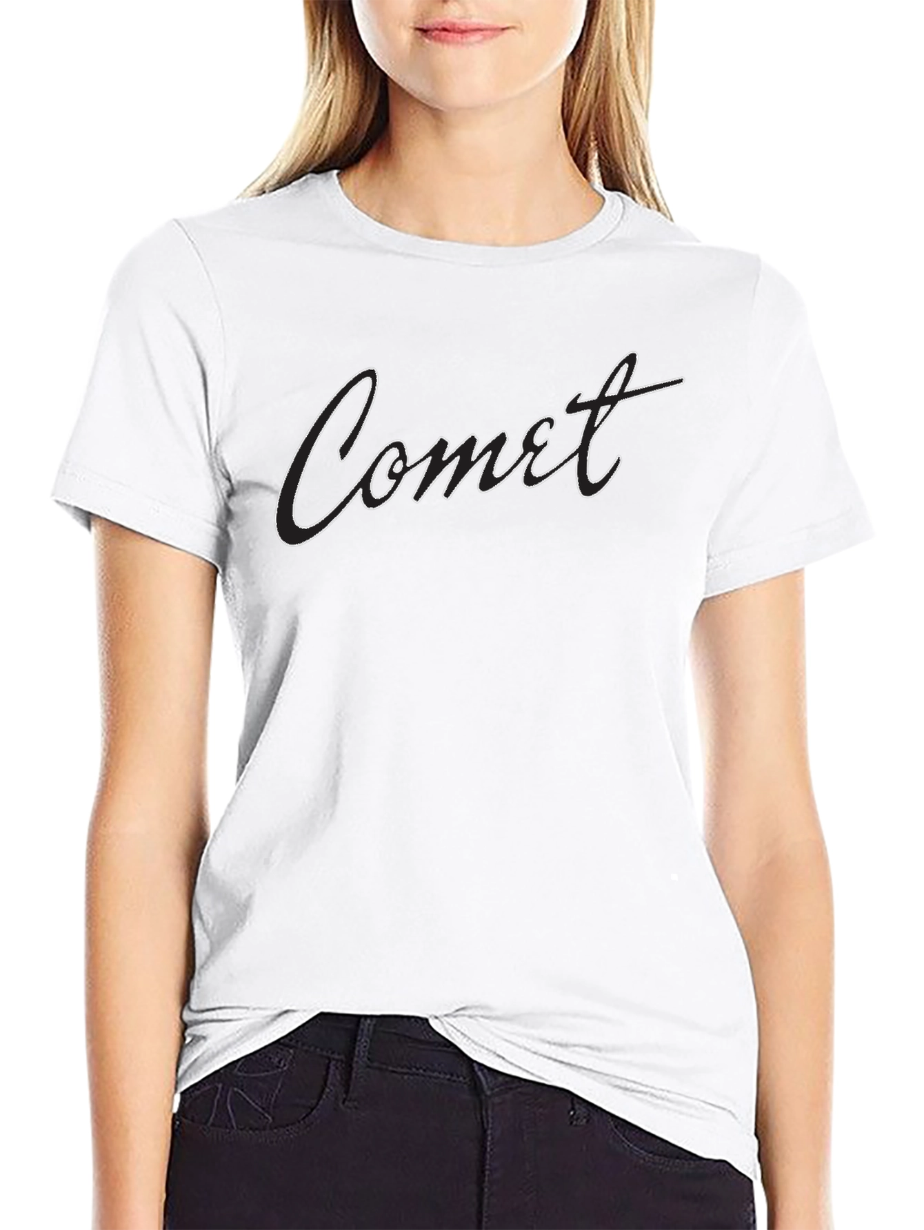 Comet Graphic Tee - Stylish Black T-Shirt