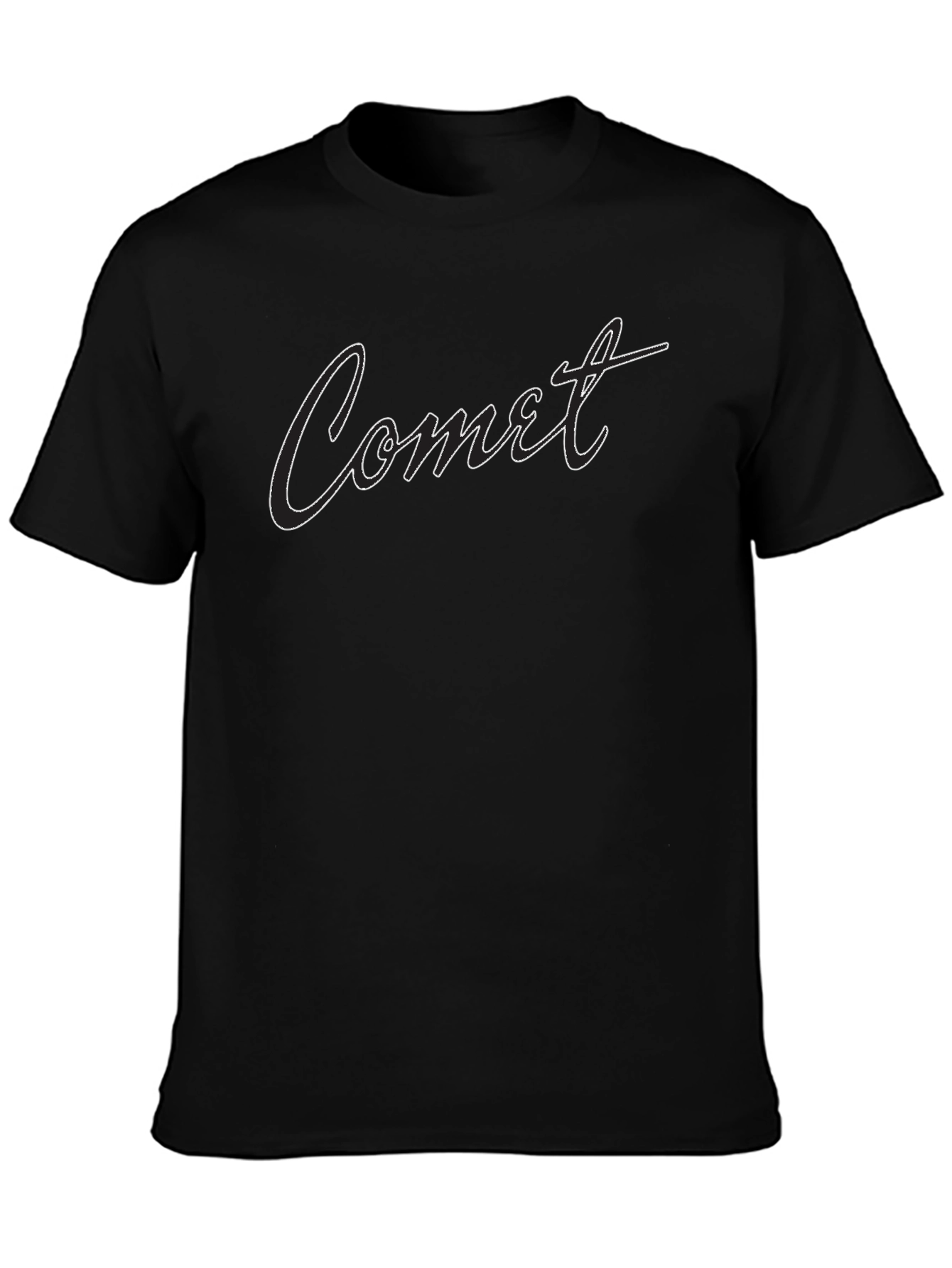 Comet Graphic Tee - Stylish Black T-Shirt