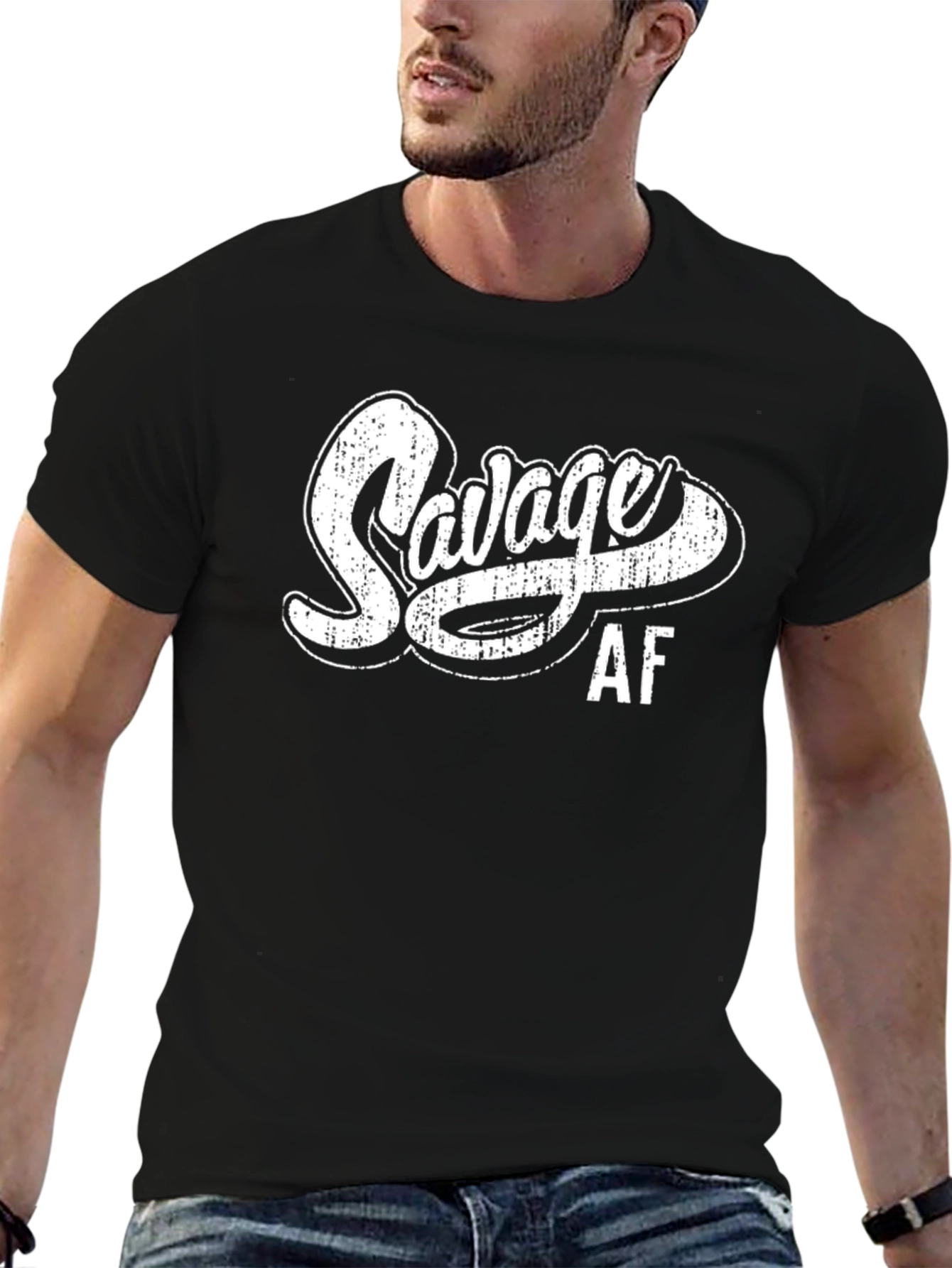Savage AF Black Graphic Tee