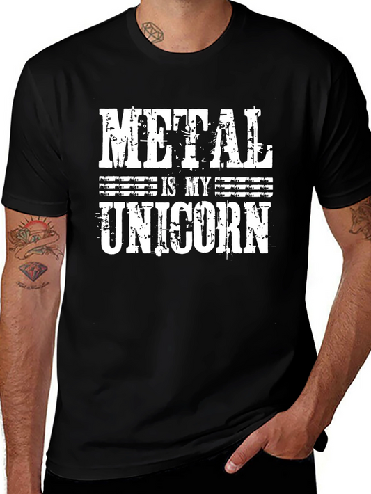 Metal Is My Unicorn Black T-Shirt
