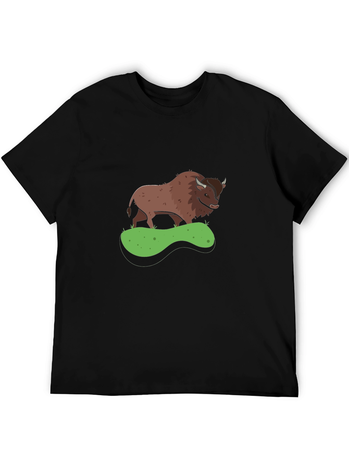 Bison Graphic Tee - Black Casual Shirt