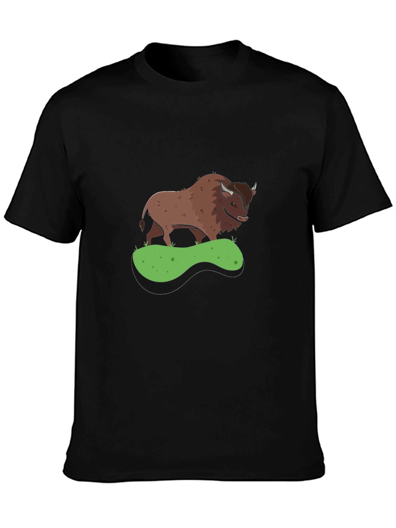 Bison Graphic Tee - Black Casual Shirt