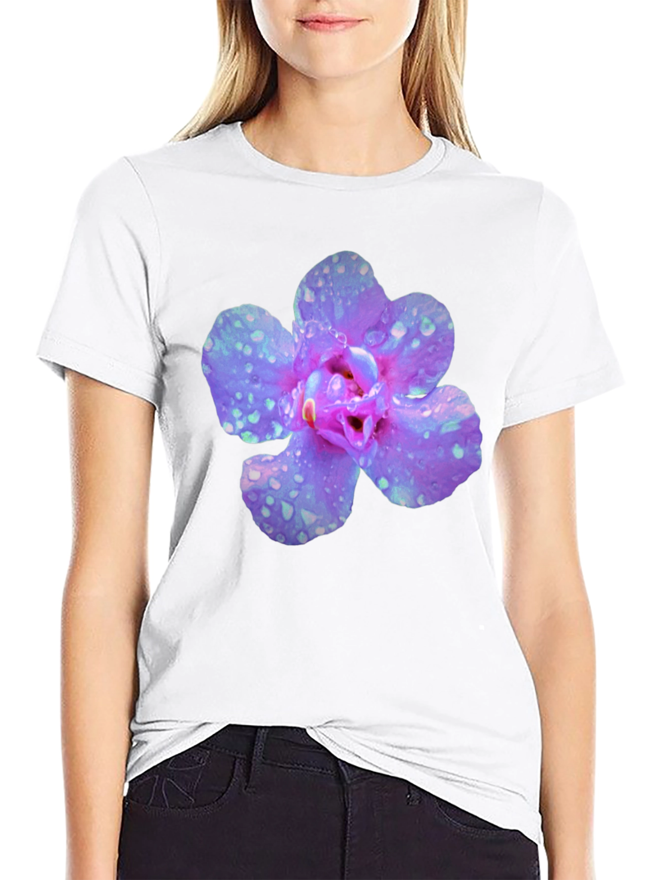 Floral Black T-Shirt for Men