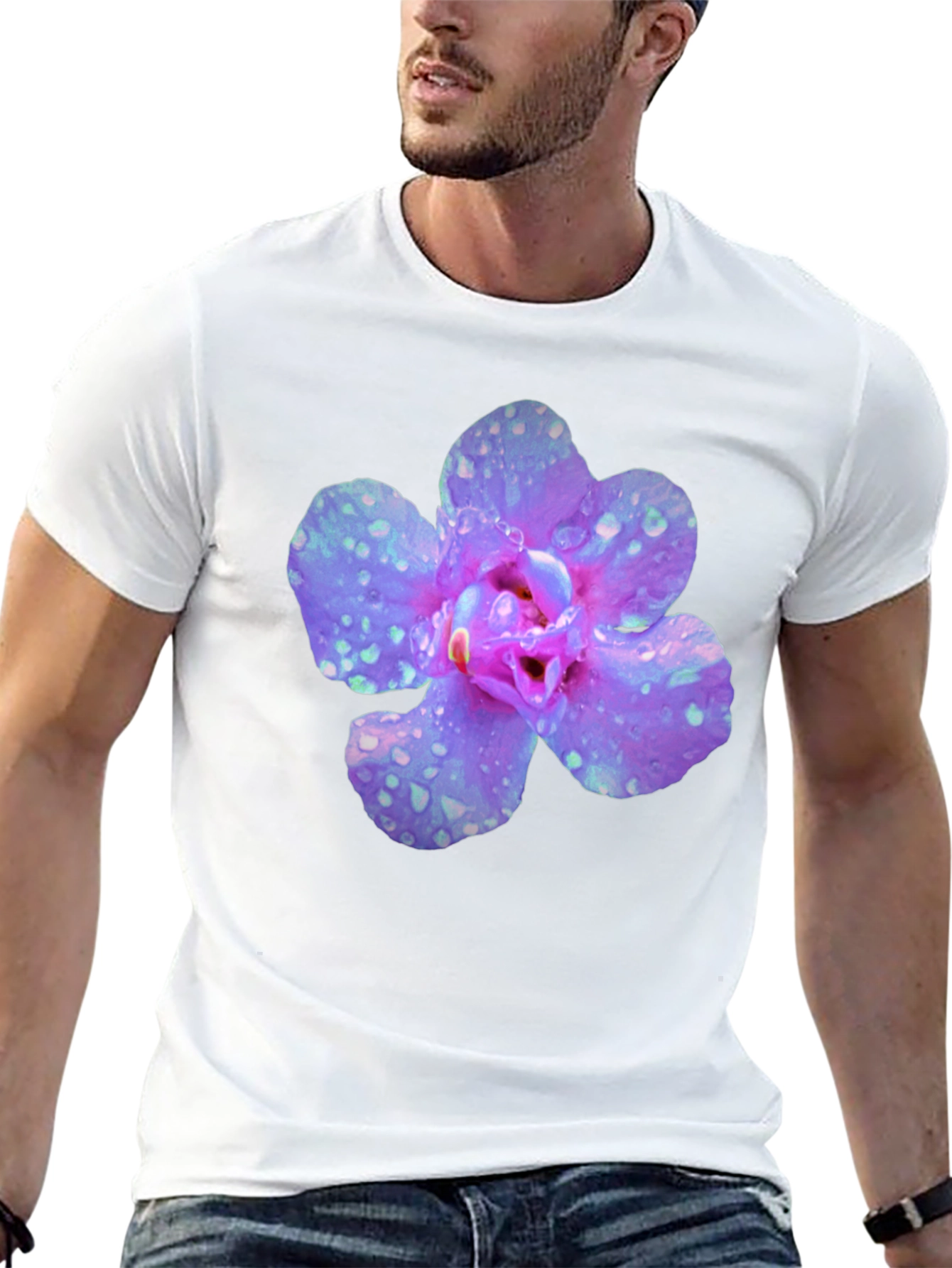 Floral Black T-Shirt for Men