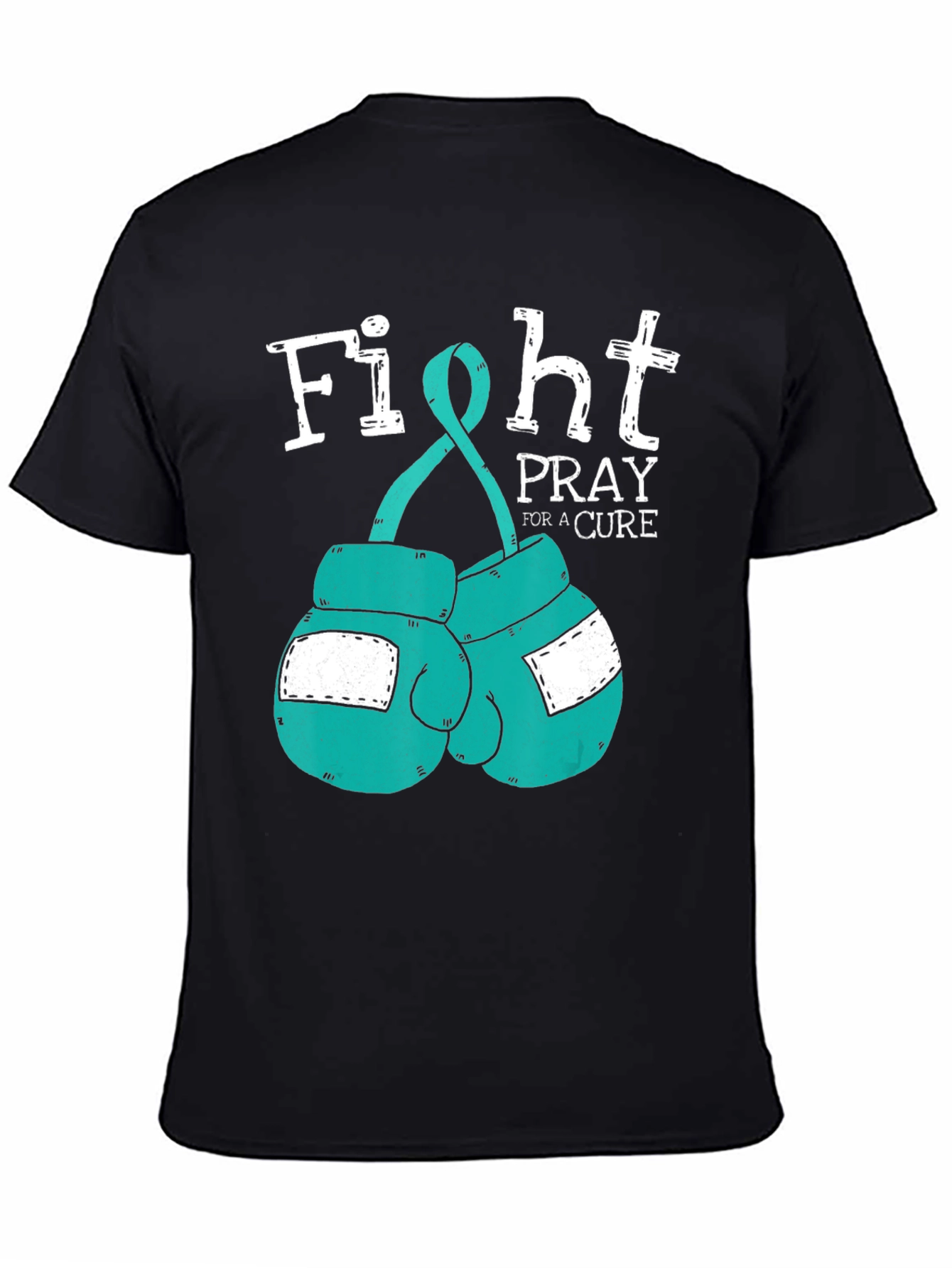 Fight Pray Cure Boxing Gloves T-Shirt