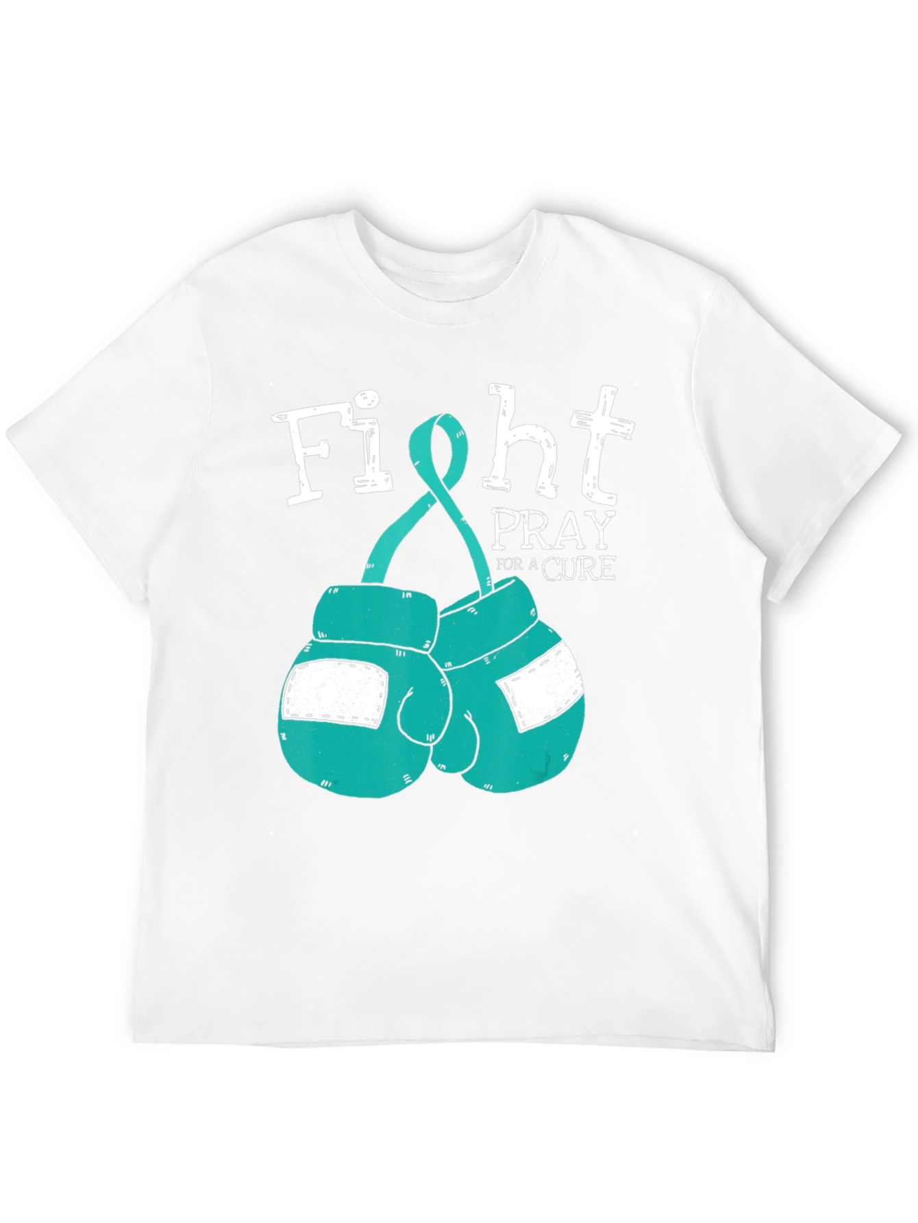 Fight Pray Cure Boxing Gloves T-Shirt