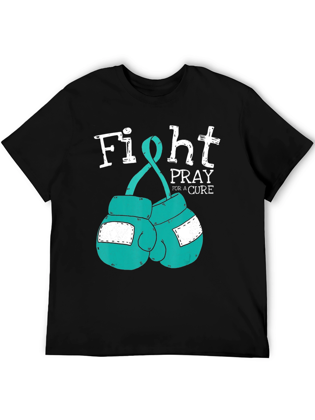 Fight Pray Cure Boxing Gloves T-Shirt