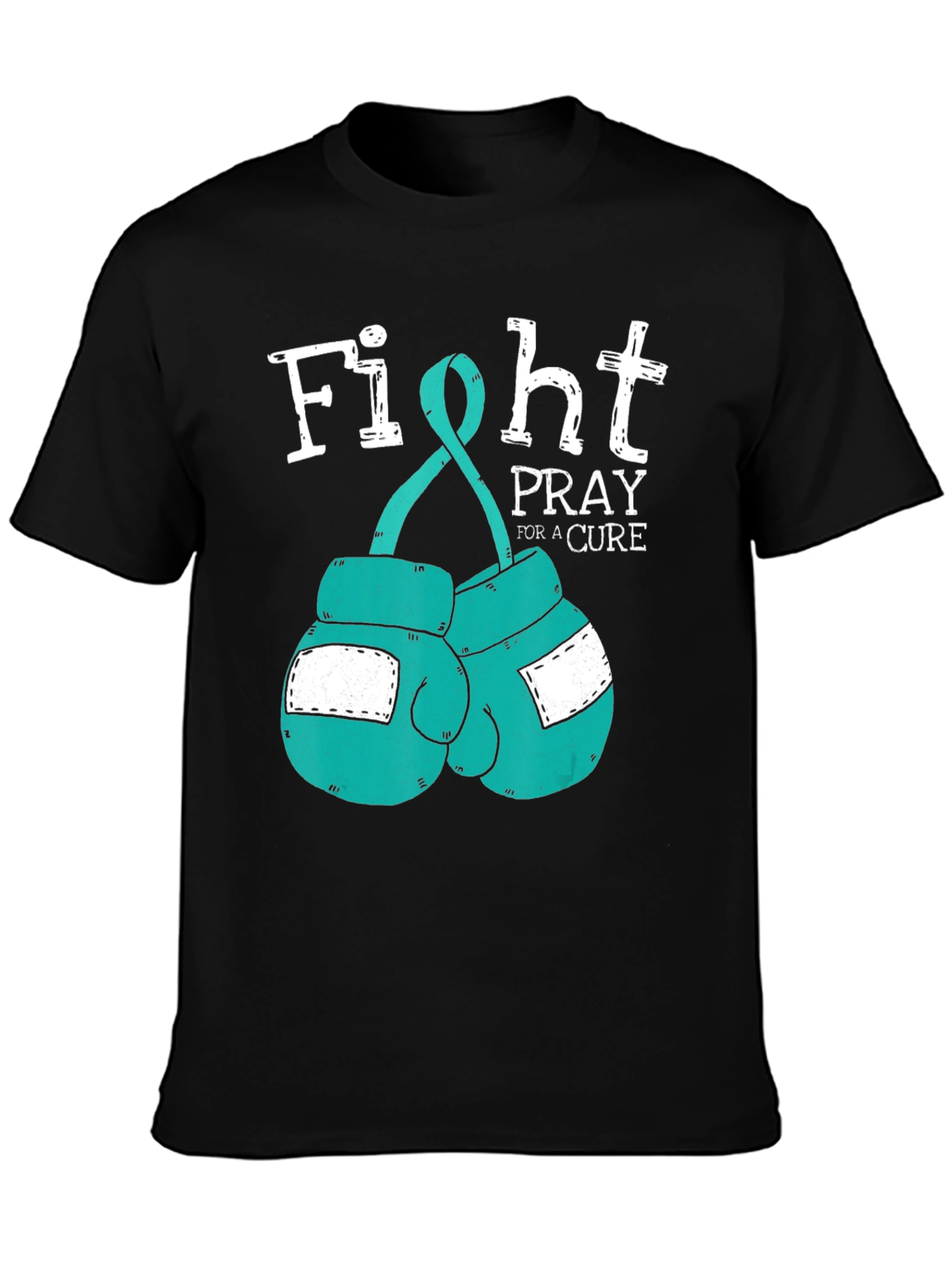 Fight Pray Cure Boxing Gloves T-Shirt