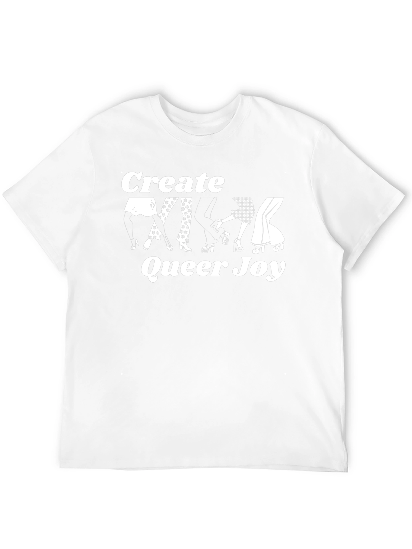 Create Queer Joy Graphic Tee - Black Cotton T-Shirt