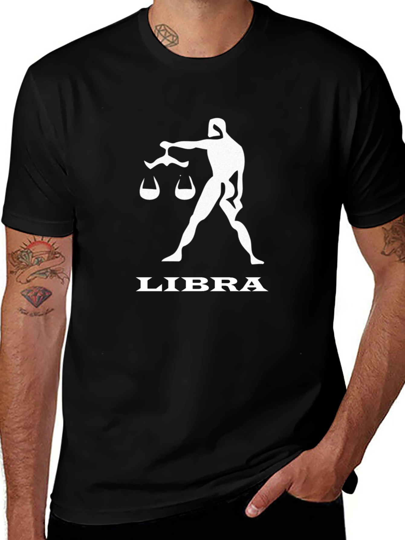 Libra Zodiac Sign T-Shirt - Black Graphic Tee