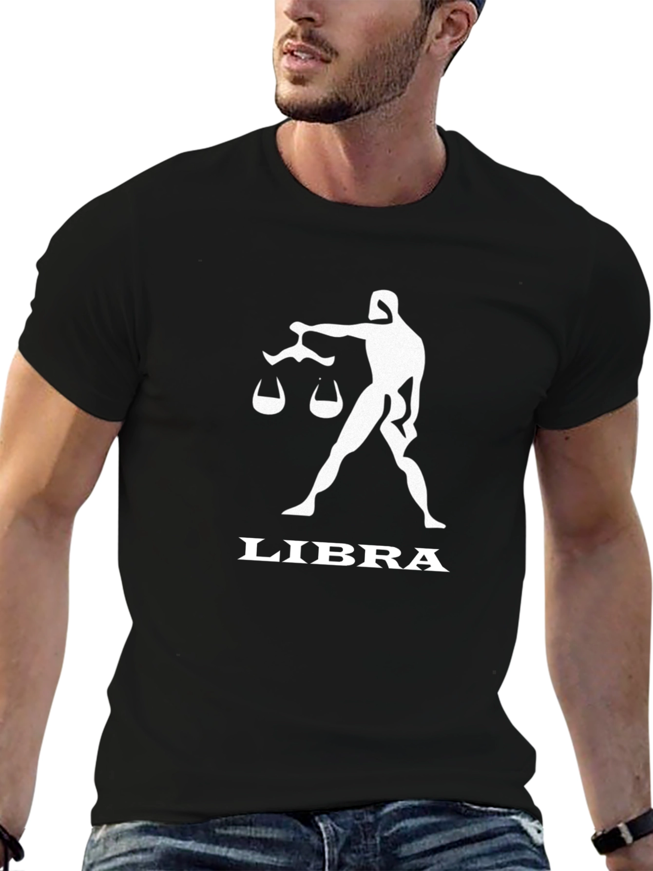 Libra Zodiac Sign T-Shirt - Black Graphic Tee