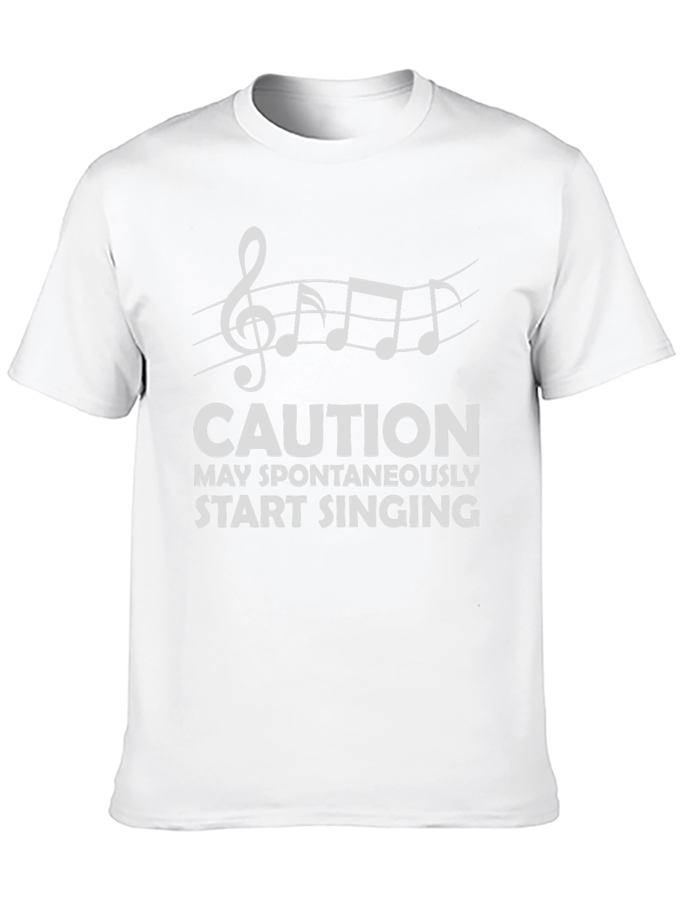 Caution May Spontaneously Start Singing Black T-Shirt