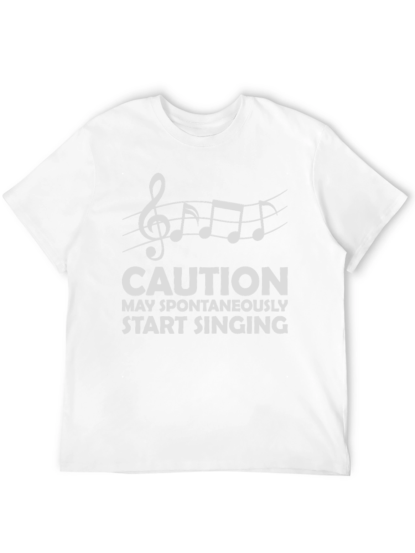 Caution May Spontaneously Start Singing Black T-Shirt