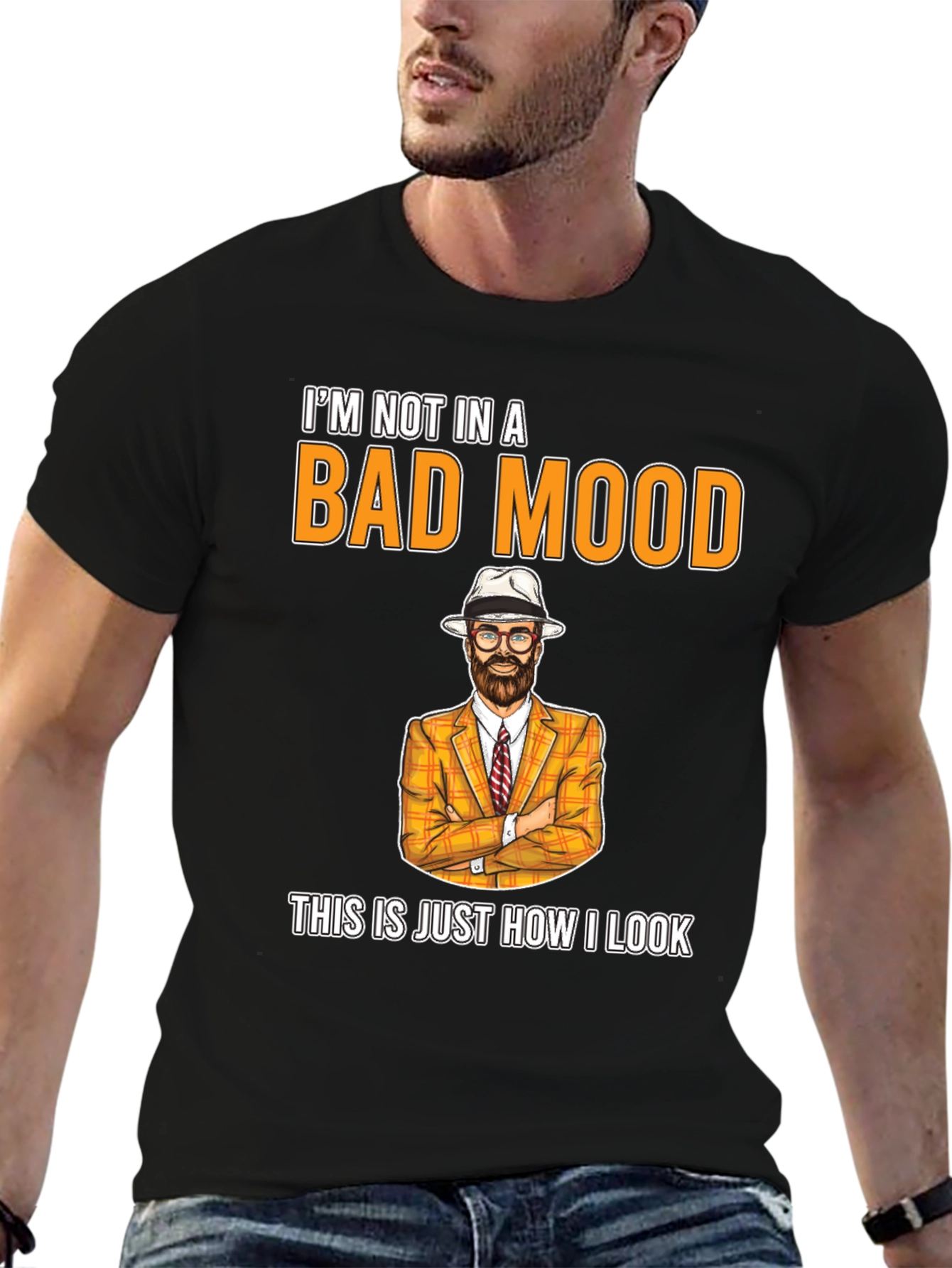 Bad Mood Graphic T-Shirt - Stylish Mens Tee