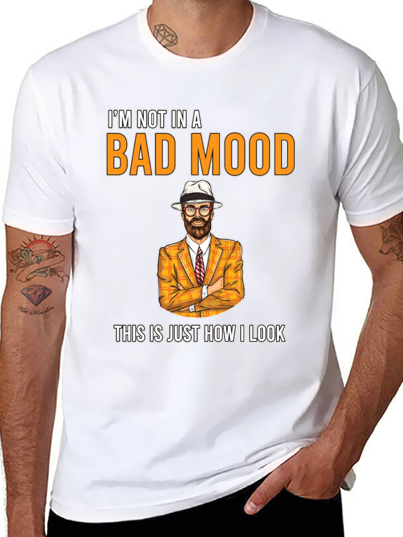 Bad Mood Graphic T-Shirt - Stylish Mens Tee