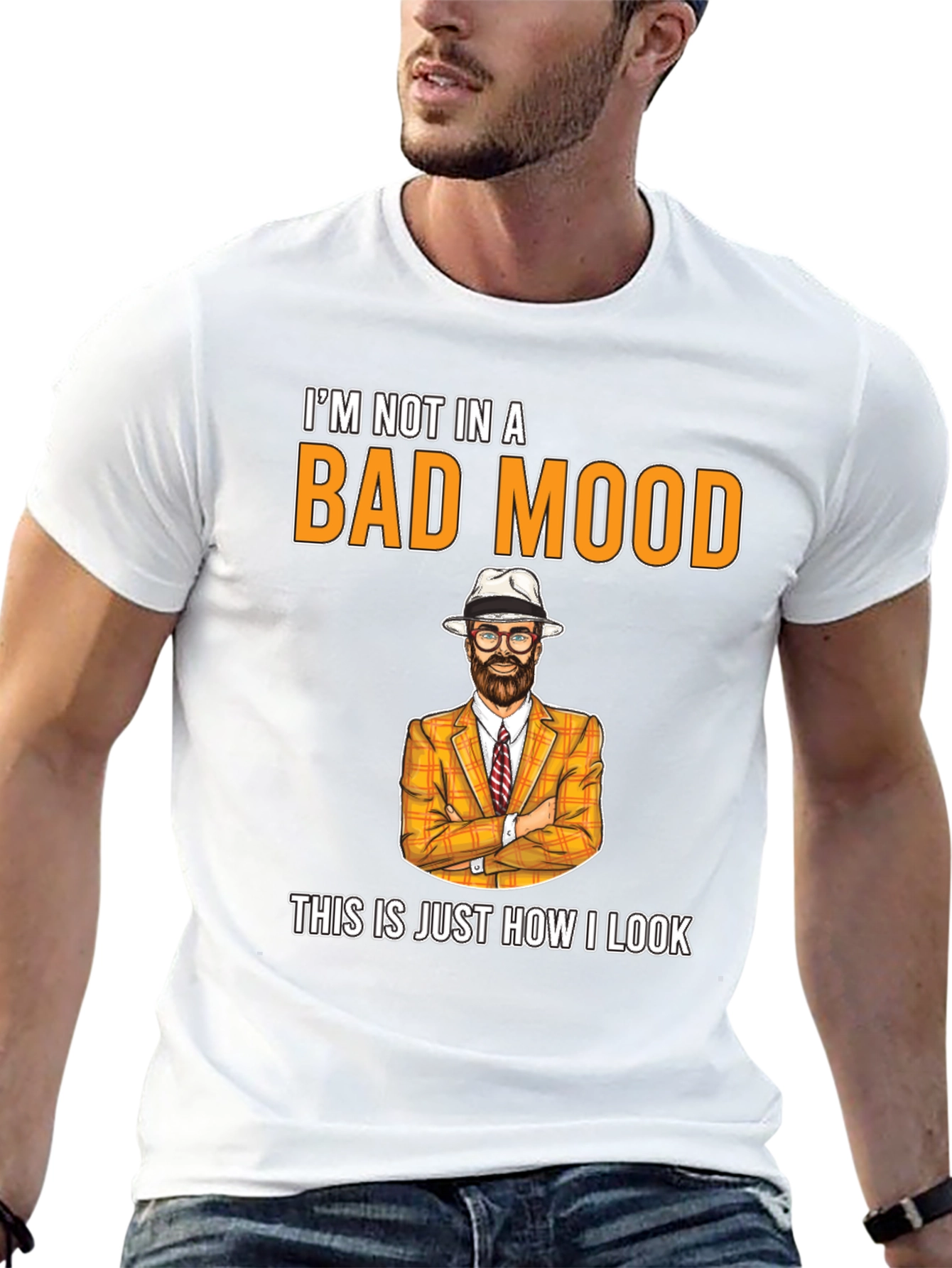Bad Mood Graphic T-Shirt - Stylish Mens Tee