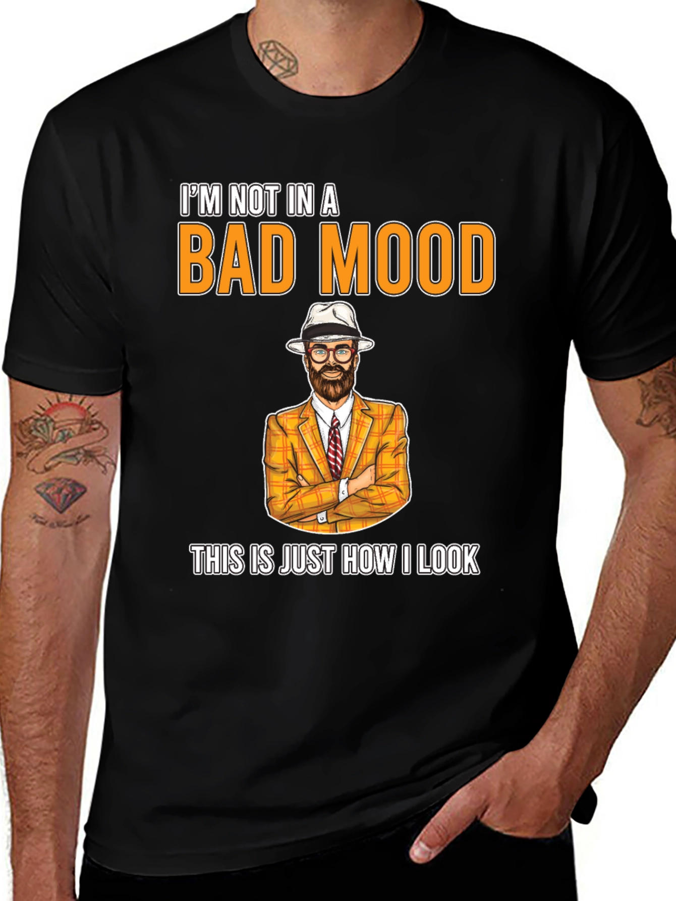 Bad Mood Graphic T-Shirt - Stylish Mens Tee