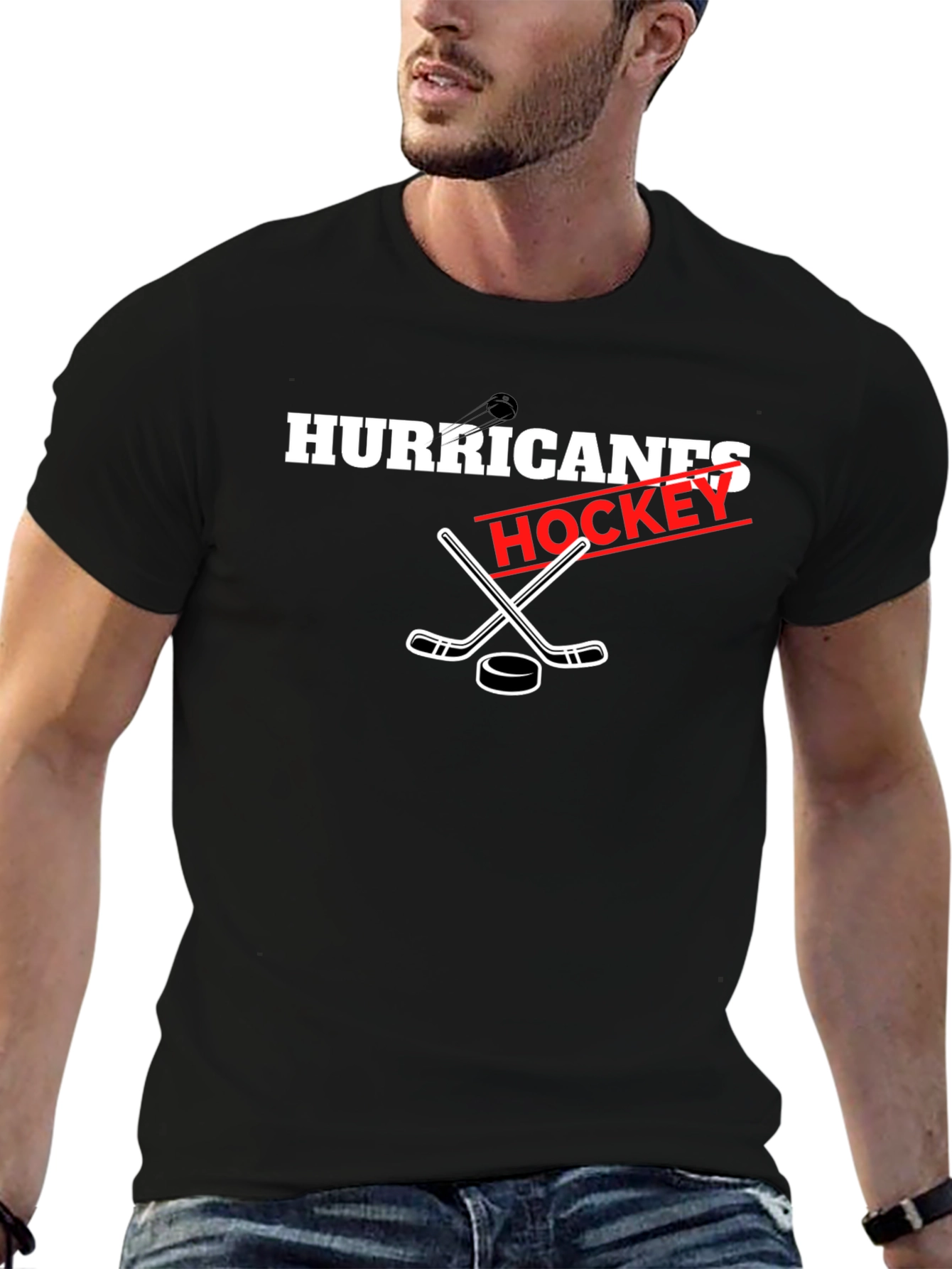 Hurricanes Hockey T-Shirt - Black Cotton Tee