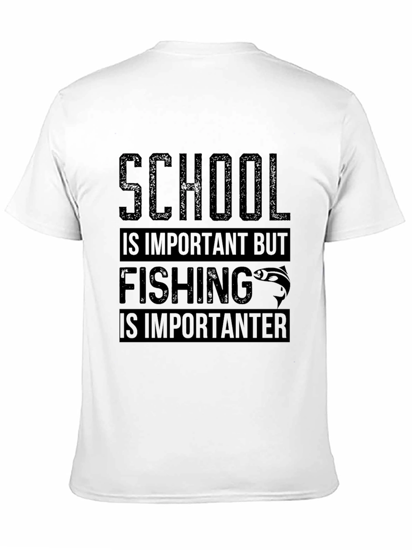 Fishing is Importanter Black T-Shirt