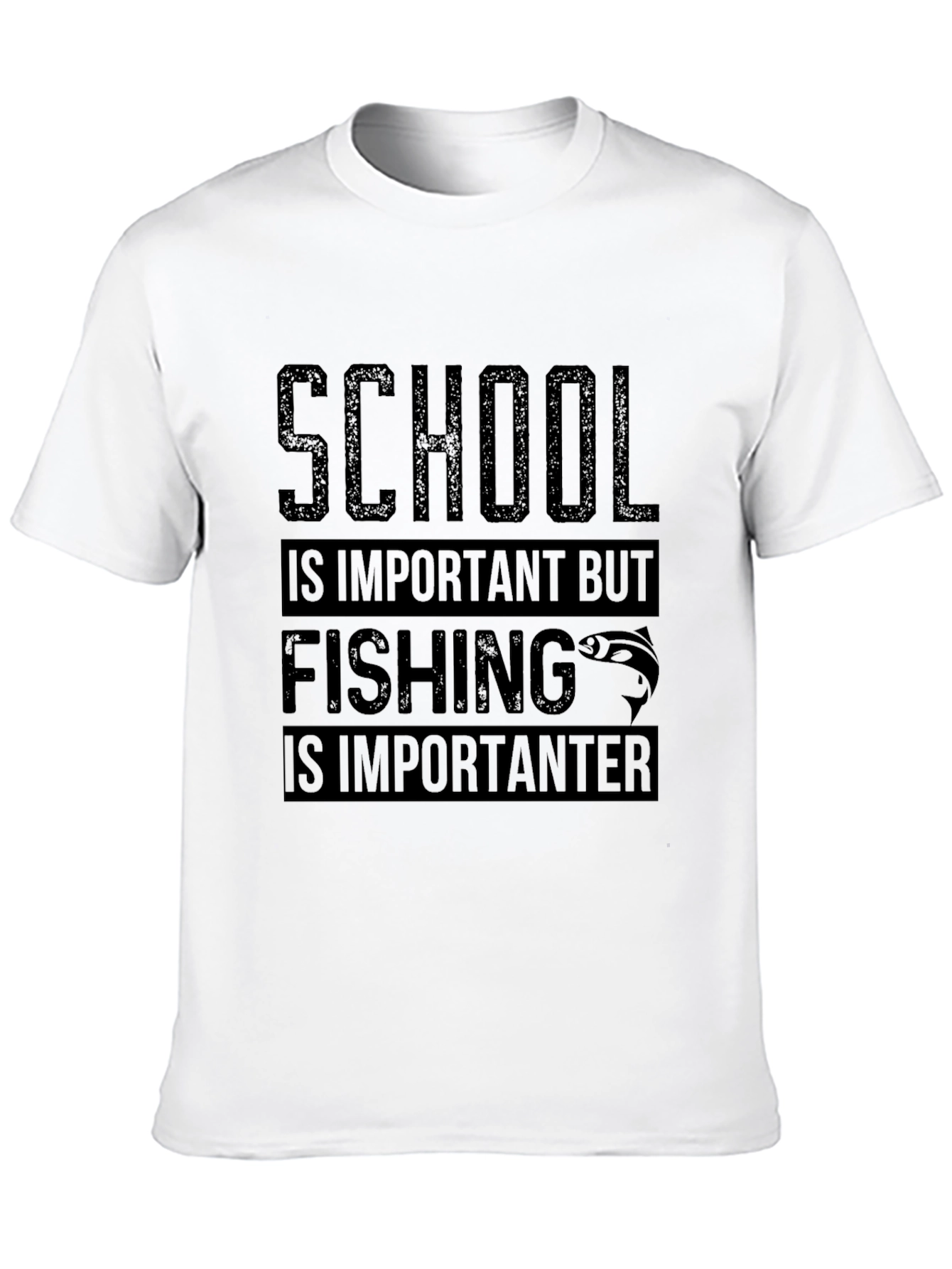 Fishing is Importanter Black T-Shirt