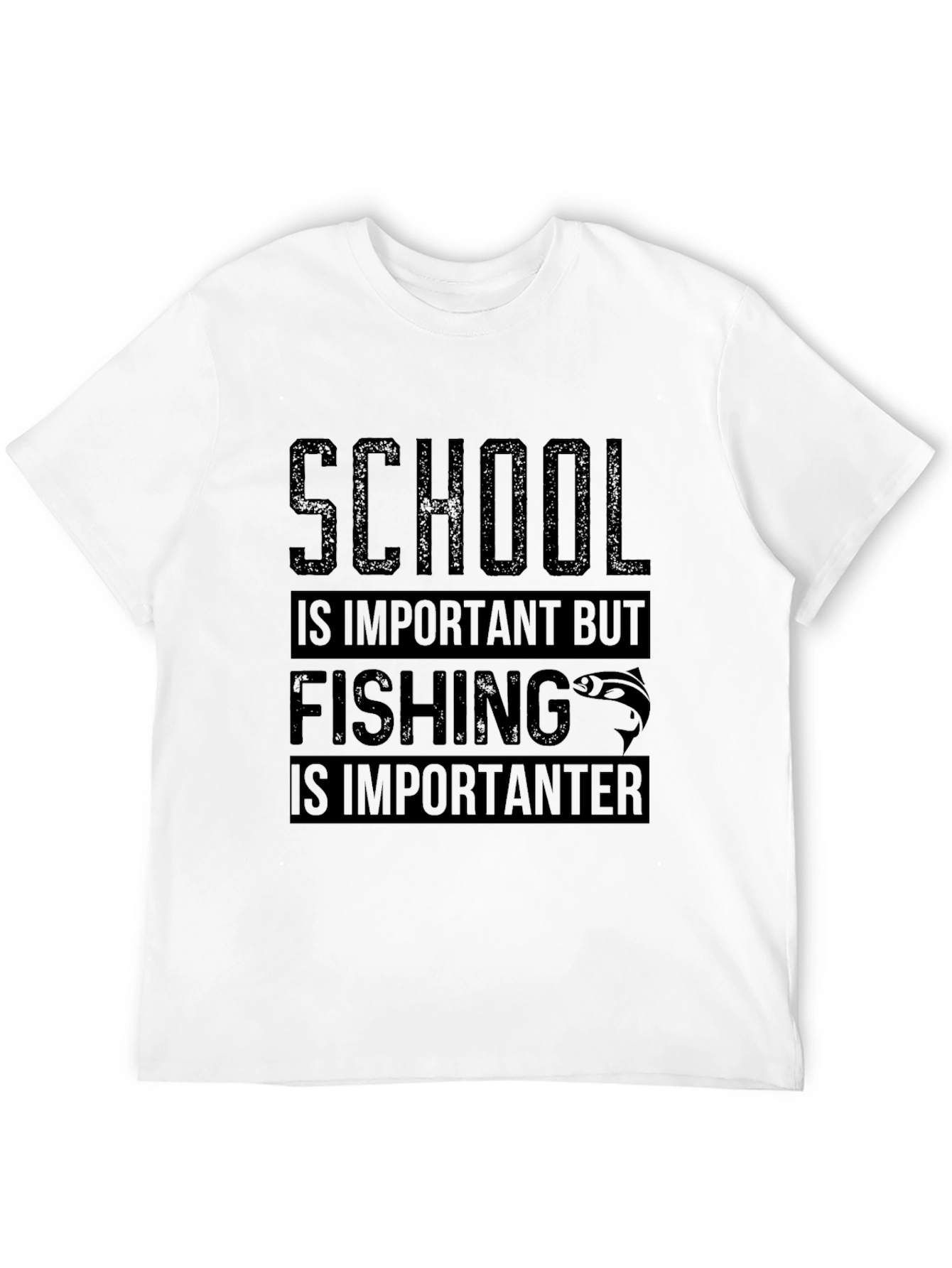 Fishing is Importanter Black T-Shirt