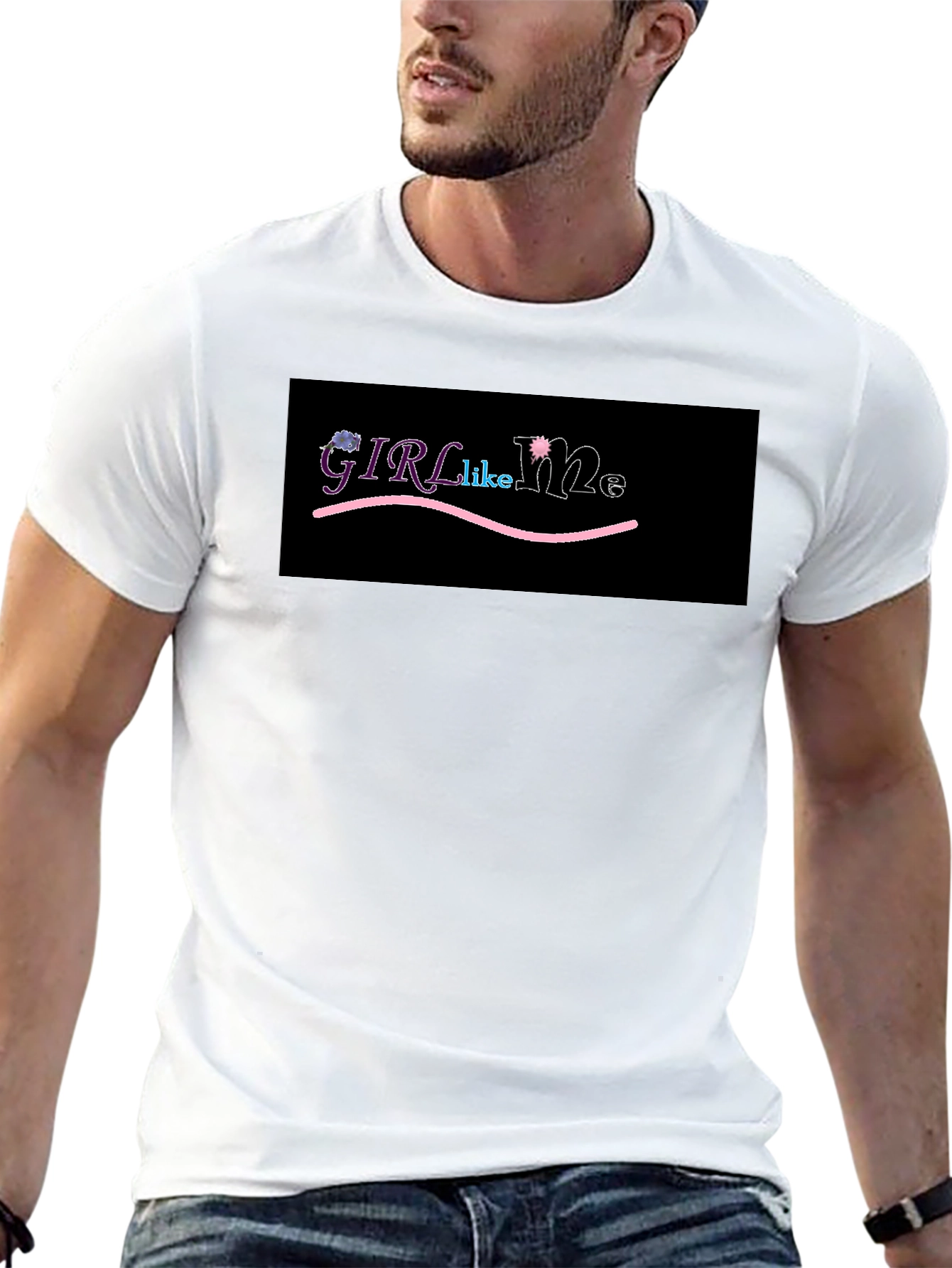 Girl Like Me Graphic Tee - Black Cotton T-Shirt