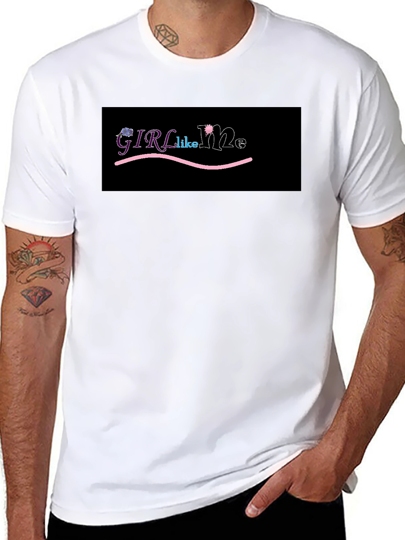 Girl Like Me Graphic Tee - Black Cotton T-Shirt