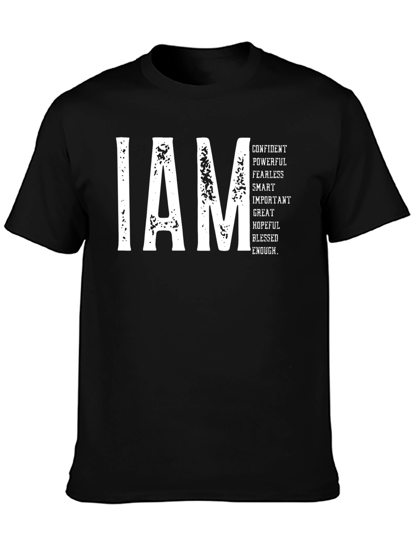 I AM Confident Graphic T-Shirt - Black