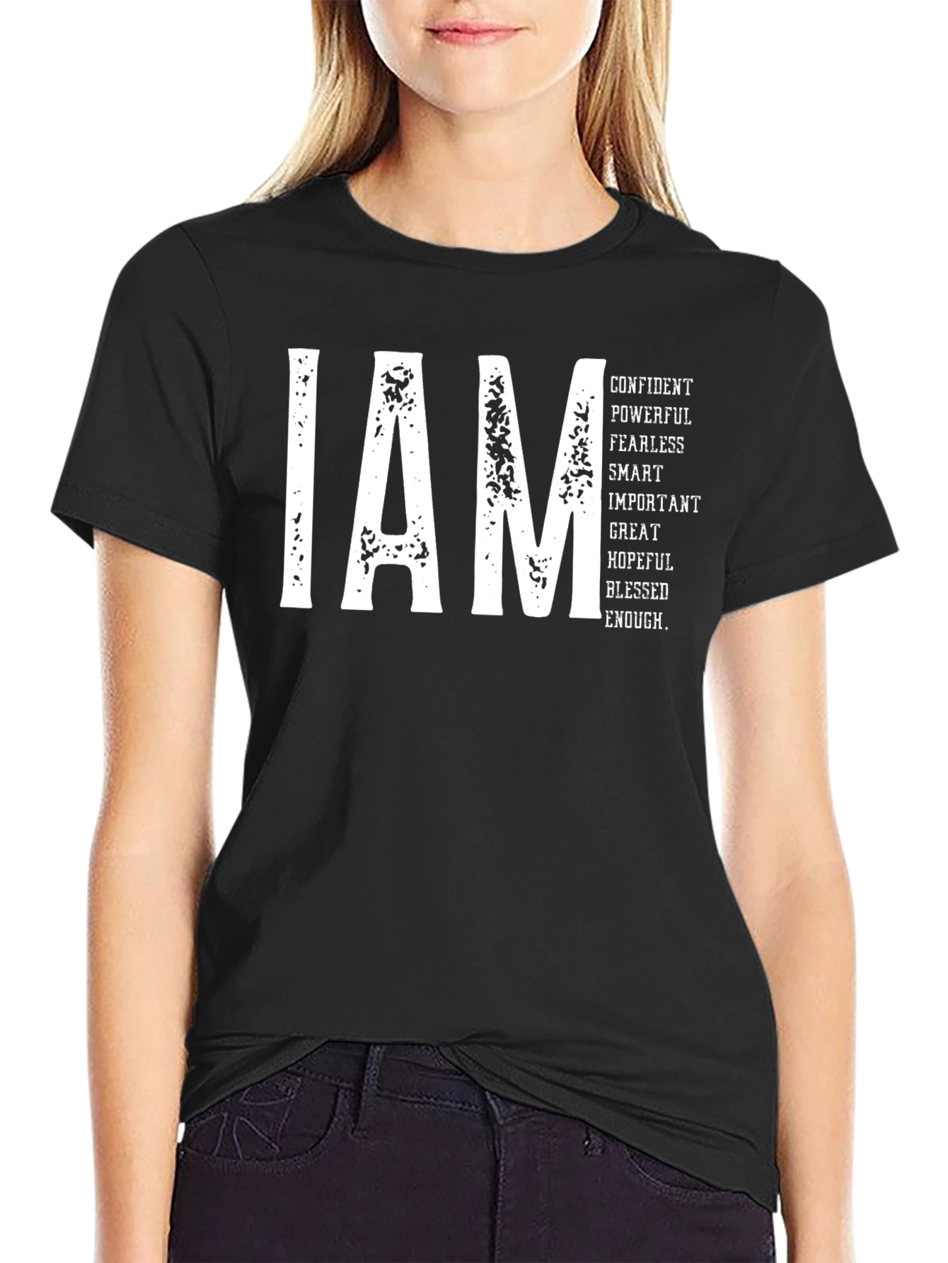 I AM Confident Graphic T-Shirt - Black