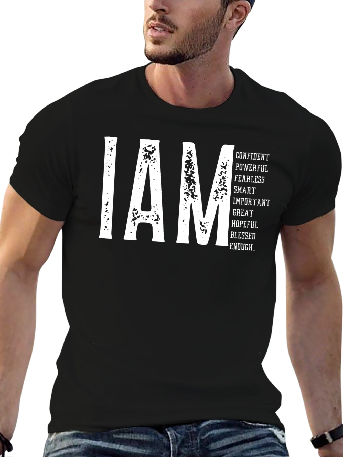 I AM Confident Graphic T-Shirt - Black