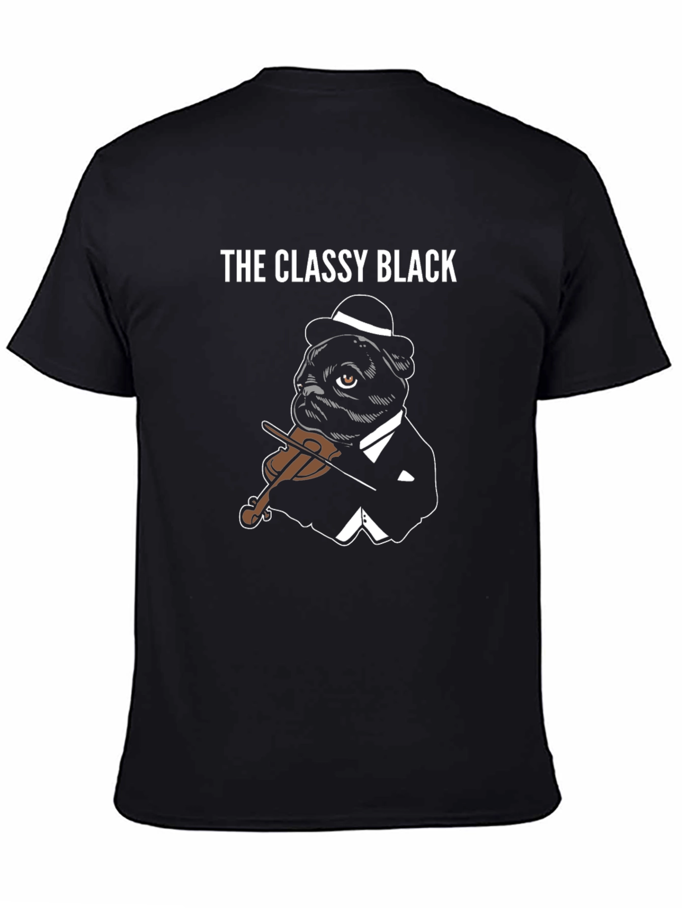 The Classy Black Pug T-Shirt