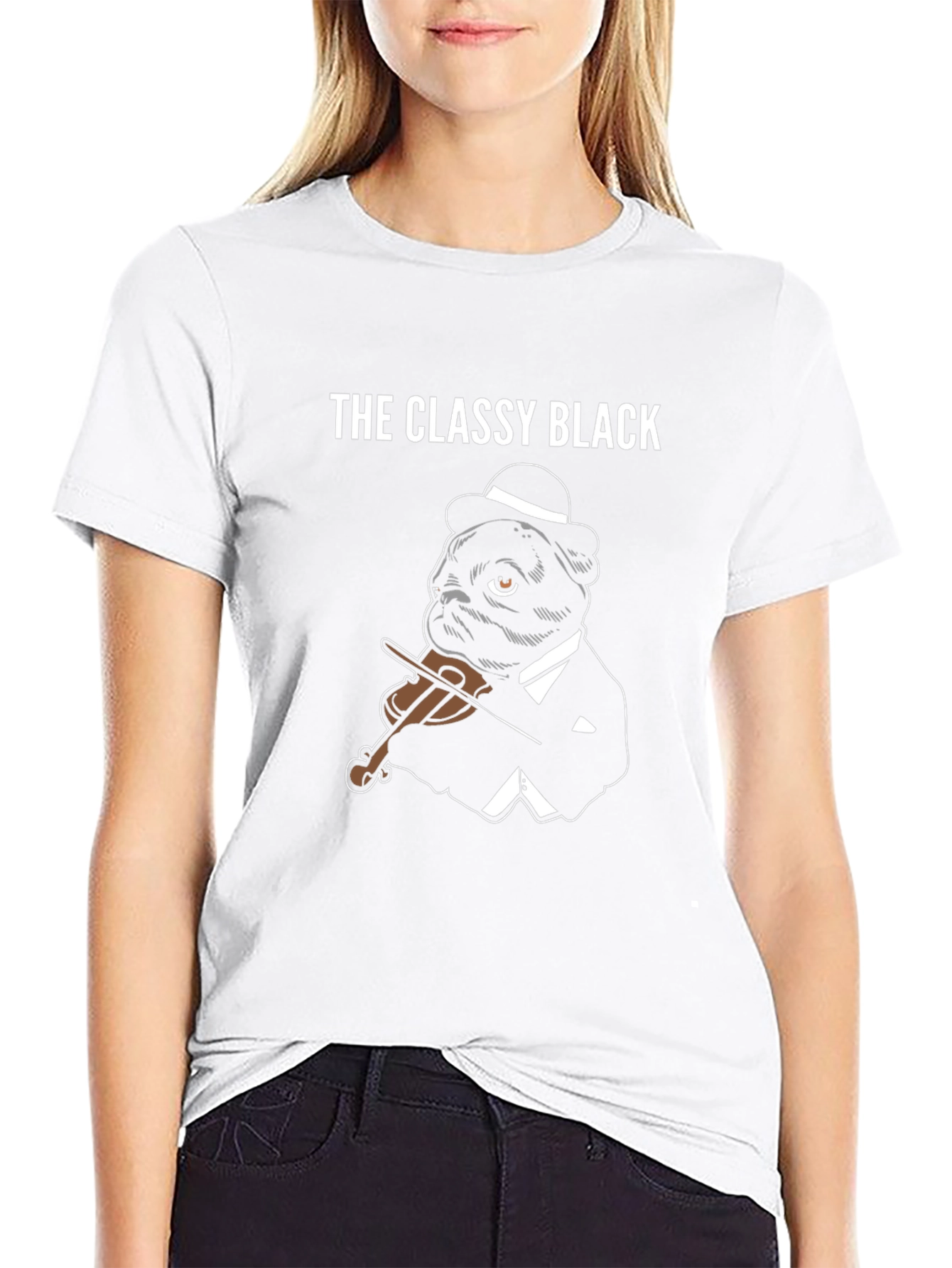 The Classy Black Pug T-Shirt