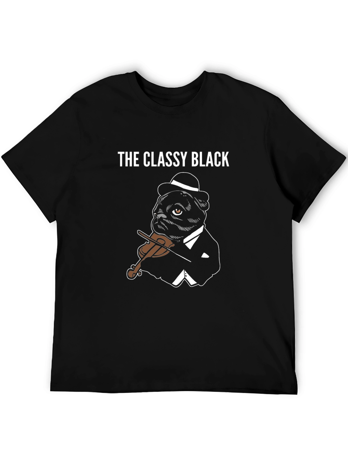 The Classy Black Pug T-Shirt
